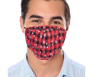 Tanness Reusable Unisex Tartan Fashion Face Mask Cover - Red with Black Tanness Multicolor