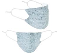 Tanness Sequin Face Cover - (Blue) - Washable And Reusable - Face Mask With Adjustable Ear Loops