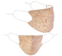 TANNESS Sequin Face Cover Mask Washable Reusable Face Mouth Cover With Adjustable Ear Loop (Pink)