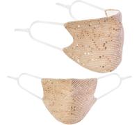 Tanness Sequin Face Cover - (Pink) - Washable And Reusable - Face Mask With Adjustable Ear Loops