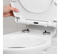 Tanness White Oval Quick Release Soft Close Toilet Seat 44.1 X 36.5Cm Abs With Fittings Included