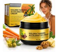 Tanning Accelerator Cream for Sunbeds & Outdoor Sun, Tanning Cream with Natural Ingredients, Tan Enhancer for Sun-Kissed Glow, Hydrating Body Care for All Skin Types, 50g