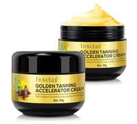 Tanning Accelerator Cream, Golden Tan Accelerator for Outdoor Sun and Tanning Beds, Natural Ingredients Tanning Cream for Sunbeds & Outdoor Sun, Achieve a Natural Tan Skin 100g (2PCS 50g)