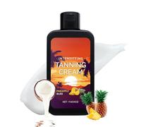 Tanning Accelerator Cream - Sunbed Tanning Accelerator - Sunbed Tanning Lotion - Pineapple Bliss Scent with Coconut Oil & Glycerin - Hydrating & Long-Lasting Tan Indoor & Outdoor - All Skin Types