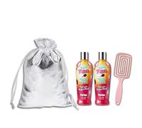 Tanning Accelerator Lotion Set 250ml x2 with Hair Brush - Ultra-Hydrating Double Dark Tan Enhancer with Aloe Vera Sunflower and Monoi Oil for Smooth Even Radiant Skin in a Gift Bag