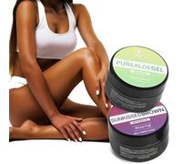 Tanning Accelerator, Sunbed Tanning Accelerator Long-Lasting Rapid Sunbed Cream and Aloe Vera Gel Tan Hydrating Moisturizer Set, Bronzer-Free, Achieve a Natural Tan Skin 100g for Men or Women