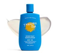 Tanning Club Daily Sun Protection, Light Sun Protection Lotion SPF 30, Face and Body, Hyaluronic Acid Aloe and Coconut Oil, Water and Sweat Proof (80 Minutes), 150 Minutes