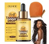 Tanning Drops, Tanning Drops, Self-Tanning Drops Nourishing, Sunless Tanning Drops Moisturising, Promotes Natural Skin Tone, for Face and Body, Without Sun, 30 ml