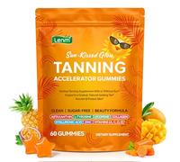 Tanning Gummies Fast Tan Without Sun for Women & Men, NO Sugar 60P | with Astaxanthin, Beta Carotene, Lycopene, Vitamin ACDE, Collagen & Hyaluronic Acid, Support Skin Glow & Hydration