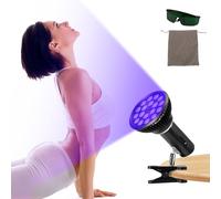 Tanning Lamp 54W Sun Lamp for Face and Body with Eye Mask & Adjustable Angle, 395nm UV Thearpy Light for Home, Sunbathing Self Tanning Device for Uniform Skin Tone & Healthy Glow, 18 LED Beads