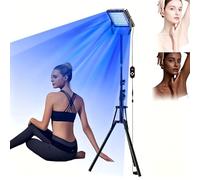 Tanning Lamp for Face and Body - 360° Adjustable Stand with 5 Energy Levels & 2 Light Modes, 5-30 Min Timer for Golden Bronze Skin & Natural Tan At Home
