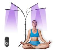 Tanning Lamp for Home, 420Pcs LEDs Face Tanning Lamp with 4 Lamp Heads and Adjustable Bracket, 5/10/15/20/25/30 Mins Timer, Brightness Adjustable, 360°Rotating for Face and Body