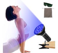 Tanning Lamp for Home, 54W Sun Lamp for Face and Body with Eye Mask & Adjustable Angle, 460nm Blue Light Solarium with 18 LED Beads, Sunbathing Self Tanning Device Tanning Dayligh