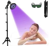 Tanning Lamp for Home Use, Floor Standing Solarium with 395nm Natural Violet Light and Eye Mask for Body and Face Sunbathing