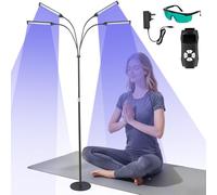 Tanning Lamp for Home with 420pcs LEDs, 5 Modes 360° Rotatable Portable Stand Solarium for Home Skin Tanning Light for Face and Body 60W Full Blue Self Skin Tanning Light