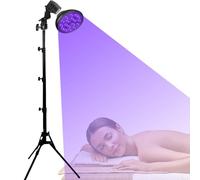 Tanning Lamp, Portable Facial Tanning Lamp with Adjustable Height and Angle, 18 LED Beads, 460nm Wavelength, Swivel Head 180° for Antique Bronze Skin