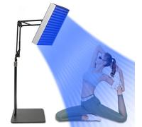 Tanning Lamp Sun Lamp for Face and Body LEDs and Eye Mask & Tripod Home Sunbathing Self Tanning Device Tanning Daylight for Home Solarium (Blue)