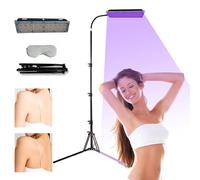 Tanning Lamp Thearpy Light for Home, 45 W 220V Sun Lamp for Face and Body, 180° Rotating Tanning Lamp with Eye Mask and Adjustable Stand Purple Light Sunbathing Self Tanning Device