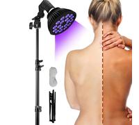 Tanning Lamp with Tripod, Portable Lightweight Aluminum Facial Tanning Lamp with 54w/18 LED Beads/Bulbs 460nm Wavelength for Eye Protection and Self Tanning - Face and Body Tanning Machine