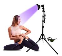 Tanning Light Solarium Portable Tanning Lamp for Home Face Tanning Daylight for Face and Body for Home with Adjustable Stand and Hanging Hooks (F)