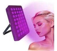 Tanning Light Therapy Lamp 395nm for Indoor Face & Body Adjustable Timer Brightness High Power 80W 40LED Home Use & Gym Sunbathing Machine with Goggles Muscle/Joint Solarium Device Self Tanner