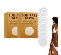Tanning Microneedle Patch, 20PCS Sun Free Glow Microneedle Patches, Streak Free Bronze Brown Tan, Hydrating Sunless Tanning Patch For Men Women, Indoor Outdoor Travel Vacation Skincare