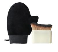 Tanning Mitt and Fake Tan Brush,Self Tanning Application Kit,Double-Sided Self Tan Mitt Set,Soft S/elf Tanner Face Brush For Body & Leg Makeup,Kabuki B/rush