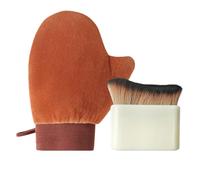 Tanning Mitt and Fake Tan Brush,Self Tanning Application Kit,Double-Sided Self Tan Mitt,Soft S/elf Tanner Face B/rush For Body & Leg Makeup,Kabuki B/rush