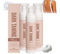 Tanning Mousse with Hyaluronic Acid & Aloe, Moisturizing Tanning Foam for Natural Bronze Glow, Fast-drying Fake Tan, for Sensitive Skin, Streak-Free, Vegan & Cruelty-Free, 120ml (3pc)