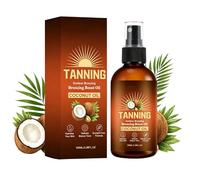Tanning Oil for Body, Natural-Looking Sun Tan Glow, Hydrating Bronzing Body Oil for Deep Glow, Works Outdoors & on Sunbeds, Streak-Free & Fast Absorbing (1pc)