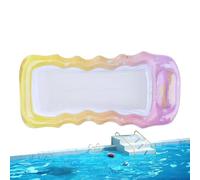 Tanning Pool Lounger Inflatable Floating Bed with Cooling Mesh Bottom, Heavy Duty Blow Up Water Mat for Adults, Portable Summer Pool floating with Headrest for Beach Lake Party Traveling