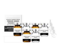 Tanning Serum 5ml + Freeze-Dried Powder 5g Set, Moisturising And Tanning Formula for A Natural, Bronze Complexion, Easy To Use Every Da, To Boost Hydration, Quick, Flawless, Streak Free Face (3 set)