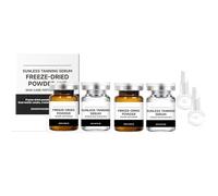 Tanning Serum 5ml + Freeze-Dried Powder 5g Set, Moisturising And Tanning Formula for A Natural, Bronze Complexion, Easy To Use Every Da, To Boost Hydration, Quick, Flawless, Streak Free Face (2 set)