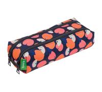Tann's Sofia pink double pencil case - Apple print and pompom - School bag for girls with 2 compartments - All Clases