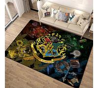 TANOHA 3D Harry Potter Cartoon Floor Mats, School of Magic Decorative Soft Kids Room Crawling Carpet, 100 * 160cm