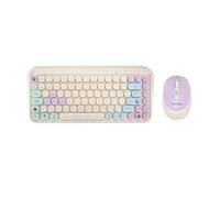 TANOOKI Wireless Keyboard and Mouse Set, Bluetooth and 2.4GHz Connection, 85 Keys (QWERTY), Mouse with 3 Levels of Sensitivity, Cute and Minimalist Style