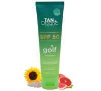 TanOrganic Sunscreen SPF 50 Golf 100g | Water & Sweat Resistant Sun Cream for Face & Body | Non-Greasy, Fast Absorbing Mineral Sunscreen for Golfers | No White Cast | Vegan & Cruelty-Free