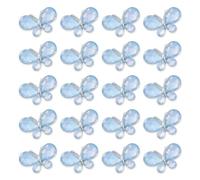 TANOSII 20 PCS Zinc Alloy Crystal Gems Butterfly Water droplet shaped Glass Rhinestones Butterfly for Jewelry Crafts Clothes Shoes Costume Garment Car Air Outlet Accessories Light Blue Mocha
