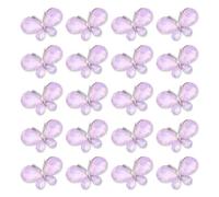 TANOSII 20 PCS Zinc Alloy Crystal Gems Butterfly Water droplet shaped Glass Rhinestones Butterfly for Jewelry Crafts Clothes Shoes Costume Garment Car Air Outlet Accessories Pink Mocha