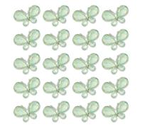 TANOSII 20 PCS Zinc Alloy Crystal Gems Butterfly Water droplet shaped Glass Rhinestones Butterfly for Jewelry Crafts Clothes Shoes Costume Garment Car Air Outlet Accessories Green Mocha