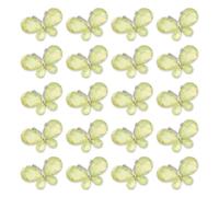 TANOSII 20 PCS Zinc Alloy Crystal Gems Butterfly Water droplet shaped Glass Rhinestones Butterfly for Jewelry Crafts Clothes Shoes Costume Garment Car Air Outlet Accessories Yellow Mocha
