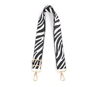 TANOSII Crossbody Bag Strap, White Zebra, Nylon/Canvas & Gold Metal Hardware, Width: 1.49 Inch/3.8 Cm, Length: 55 Inch/140 Cm, Adjustable Range: 31.5 To 51.2 Inch