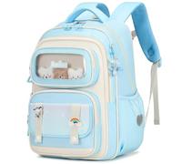 Tanou Girls Backpack Ergonomic School Bag Girl Children's Backpacks Cute Rucksack Kids for Primary Junior School, 20 Liters, Blue