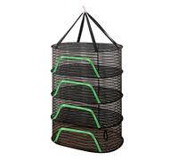 TANOVCEP Foldable Drying Net for Vegetables, Fish, and Dehydrated Goods, Multi-Tiered Food Drying Net, Versatile Drying Rack, Windproof Design, Zipper Closure for Insect Protection 4Layer Black