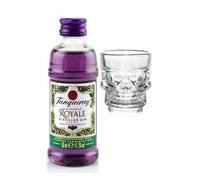 Tanqueray Blackcurrant Royale Distilled Gin 50ml with Shot Glass | Miniature Alcohol | All Occasion Gift
