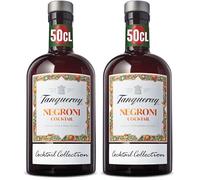 Tanqueray London Dry Gin | Negroni Cocktail │ 17.5% vol │ 50 ruity Orange & Bitter Flavours │ Bar Quality Cocktails │ Perfect for Hosting │ Ready to Serve (Pack of 2)