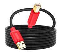 TanQY Printer Cable 6M, USB 2.0 High Speed Gold-Plated Connectors Printer Scanner Cable Cord A Male to B Male for HP, Canon, Lexmark, Dell, Xerox, Samsung etc (6M, Red)
