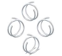 Tanreeqee Double Nose Ring for Single Piercing Stainless Steel Left and Right Double Hoop Nose Ring Spiral Nose Hoops for Women Men, Stainless Steel, no gemstone