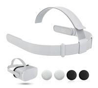 TanReginal Headstrap for Meta Quest 2 Material Replacement Head Strap with 4 Pcs Controller Thumb Grip Caps