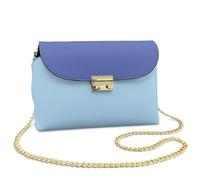Tansealive Gradient Crossbody Bag for Women with Extra Long Strap Locking Anti Theft Small Blue Vintage Leather Crossbody Bag Lightweight Waterproof Built in Coin Purse for Sisters Girls